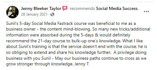Facebook recommendation for Social Media Success